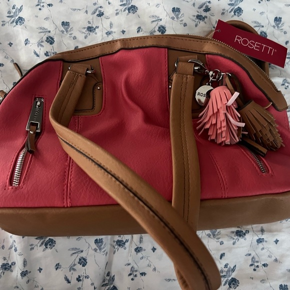 Rosetti Pink and Tan Women's Handbag - Picture 3 of 5